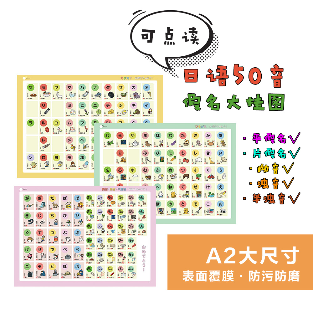 日语五十音·假名大挂图